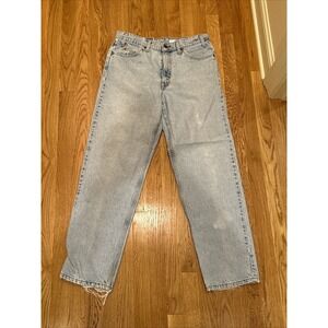 Levis 550 Relaxed Fit Orange Tab Jeans Mens 34x32 (29x29) Light Wash Vintage 90s